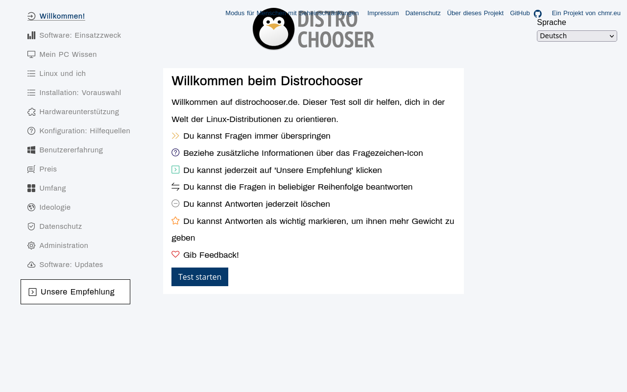 Searching some display bugs on distrochooser.de