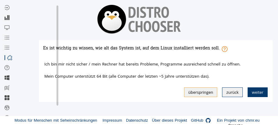 Searching some display bugs on distrochooser.de