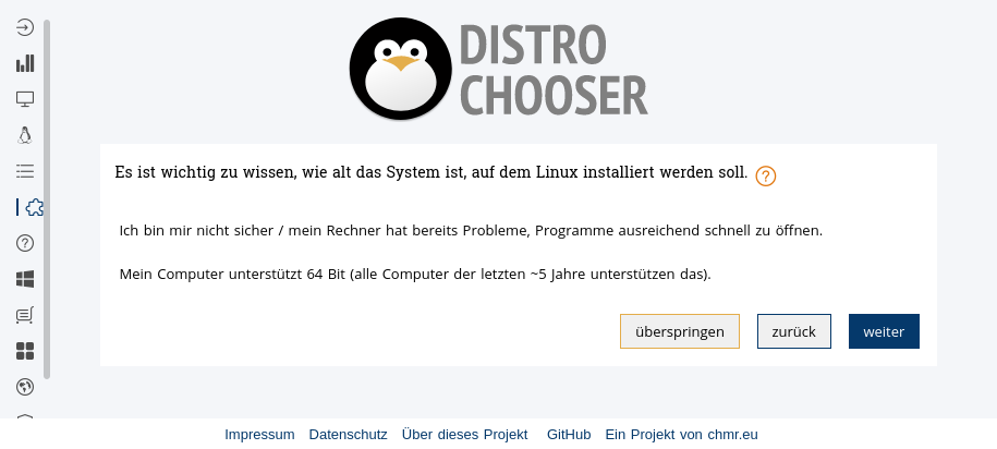 Searching some display bugs on distrochooser.de